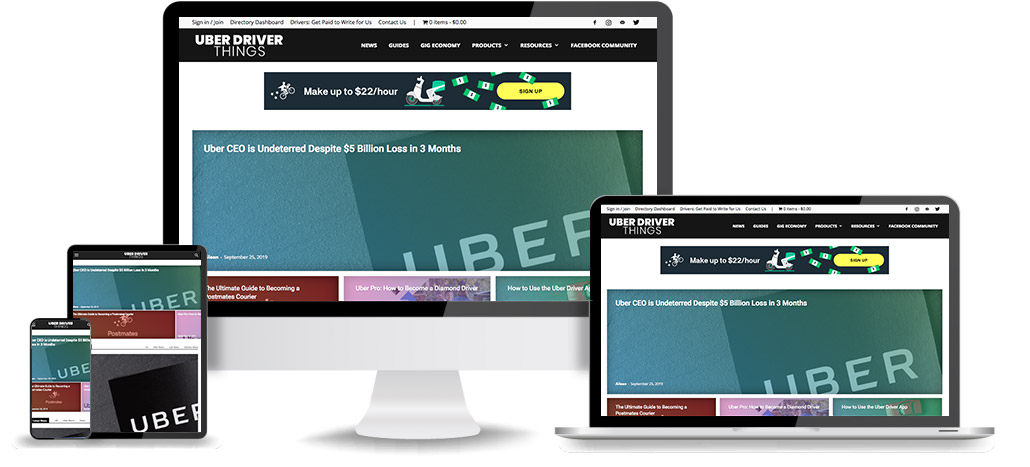 UBER Driver Things Website